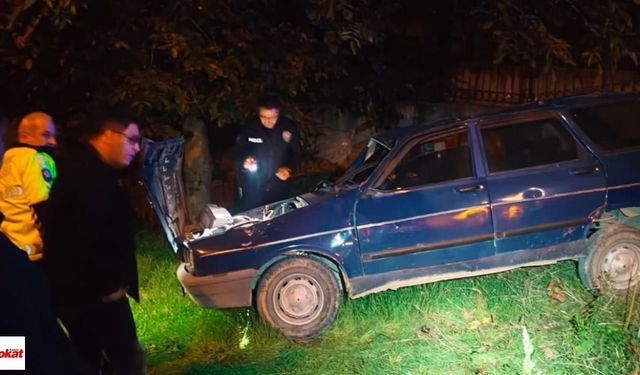 Gece Karanlığında Niksar’da Korkutan Kaza!