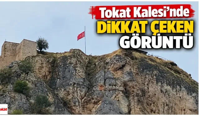 Tokat Kalesi’nde dikkat çeken görüntü