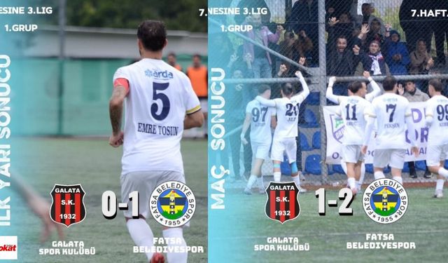 Lider Fatsa Belediyespor Galata Surlarını Yıktı! Namağlup Ünvanına Son Verdi