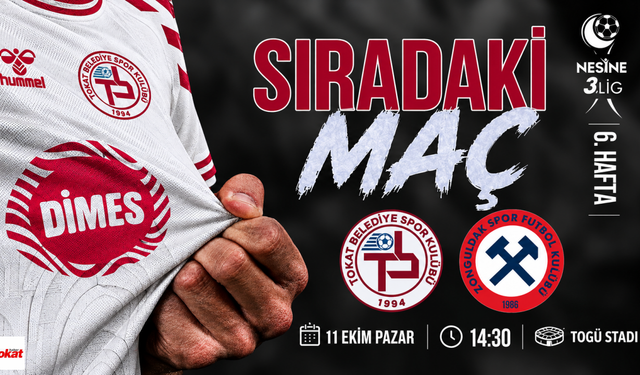 Tokat Belediyespor, Zonguldakspor’u konuk edecek