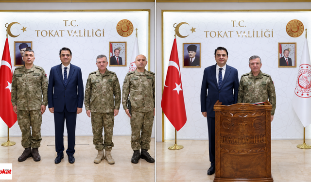 Üst Düzey Askerî Komutanlardan Tokat Valisi Köklü’ye Ziyaret