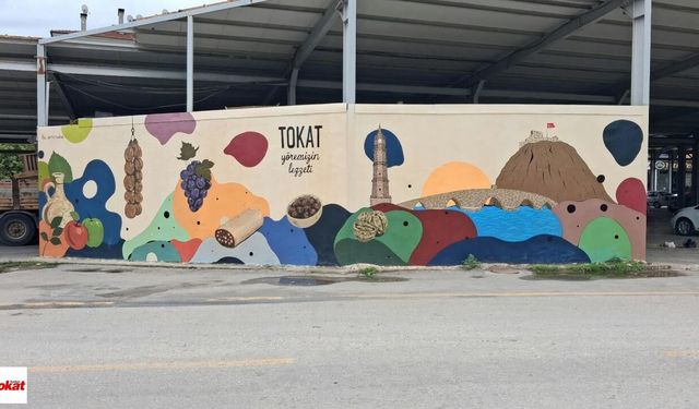 Tokat’ın tarihi ve yöresel zenginlikleri bu duvarda hayat buldu
