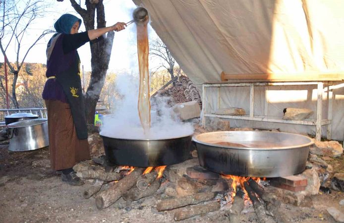 Bir haftalık zahmetli pekmez mesaisi: Kilogramı 500 liradan satılıyor