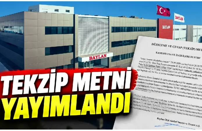 Baylan’dan Fon Soruşturması Haberine Tekzip