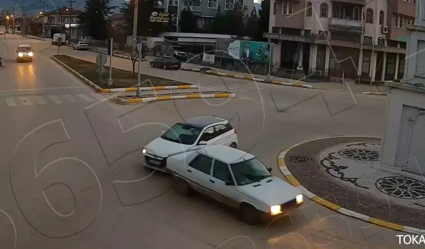 Tokat'ta kazalar güvenlik kameralarına yansıdı