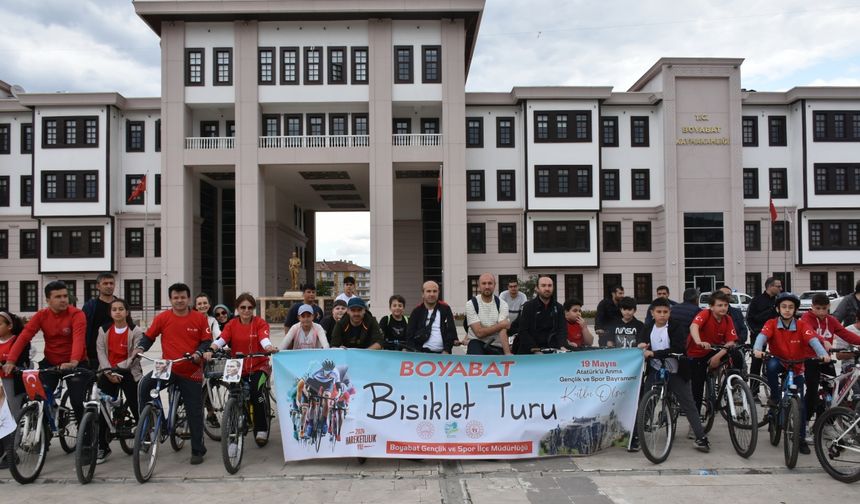 Boyabat'ta sağlık için bisiklet turu yapıldı