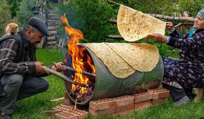Geleneksel Lavaş Ekmeği: Odun Ateşinde Varil Üzerinde Pişirme