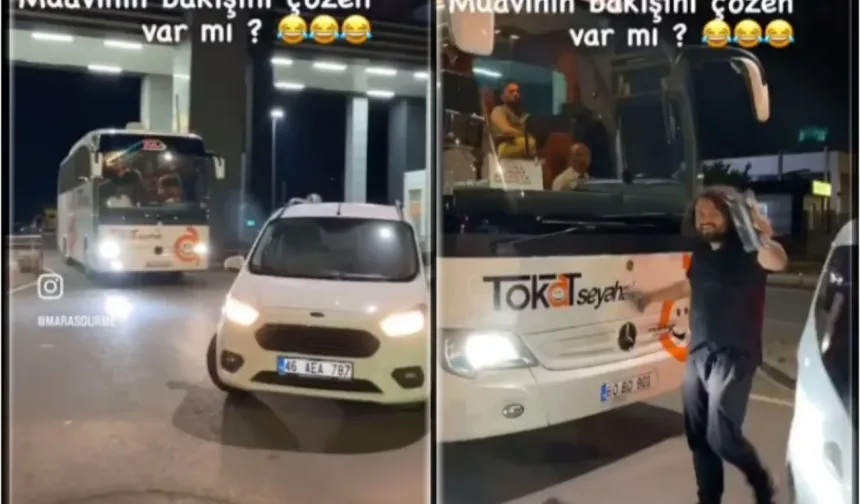 Tokat Otobüsünün Önünü Kesti