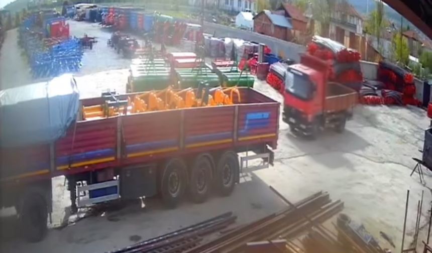 Görüntüler Şoke Etti: Tokat’ta Kamyonet Kendi Kendine Harekete Geçti