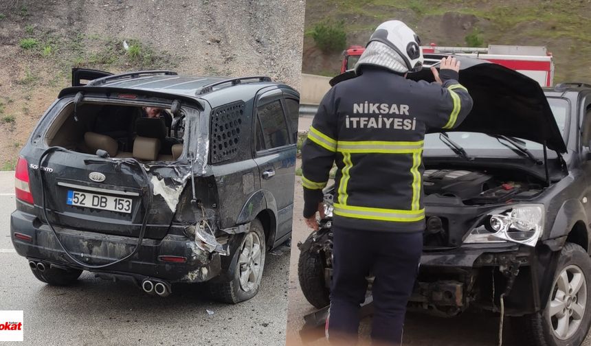 Niksar Gökçeoluk’ta Kaza! Uluslararası D-100 Karayolu Ulaşıma Kapandı