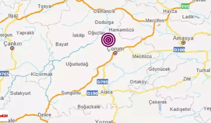 Amasya'dan Sonra Çorum'da Sallandı Bölgede Peş Peşe Depremler