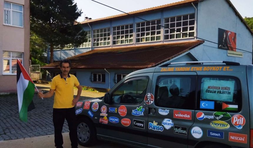 Niksar'da “Yürüyen Boykot” otomobili