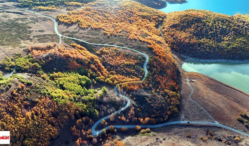 Nemrut Kalderası’nda Sonbahar Büyüsü: Renk Cümbüşü Havadan Görsel Şölene Dönüştü