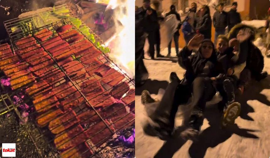 Niksar'da Muhtardan Mahalleliye Kar Sürprizi: Sucuk Ekmek ve Müzik