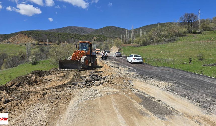 Tokat'ın Kritik Yolunda Çalışmalar Başladı 20. Ve 25. Kilometrelerde Ekipler Sahaya İndi