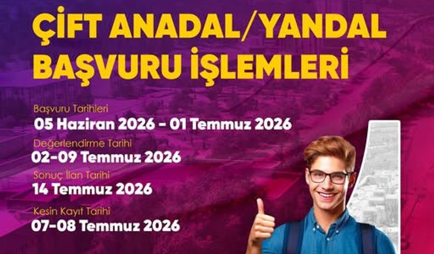 TOGÜ de Çift Anadal ve Yandal Başvuruları Başlıyor!