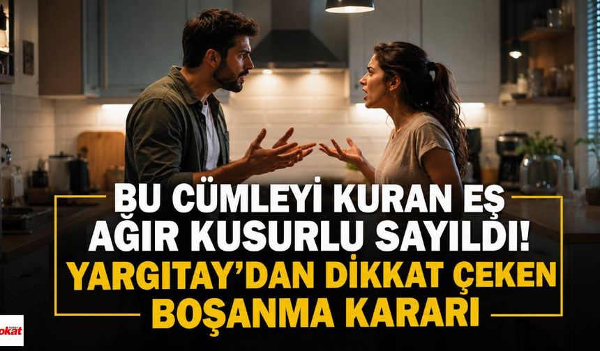 Bu Cümleyi Kuran Eş Ağır Kusurlu Sayıldı! Yargıtay'dan Dikkat Çeken Boşanma Kararı