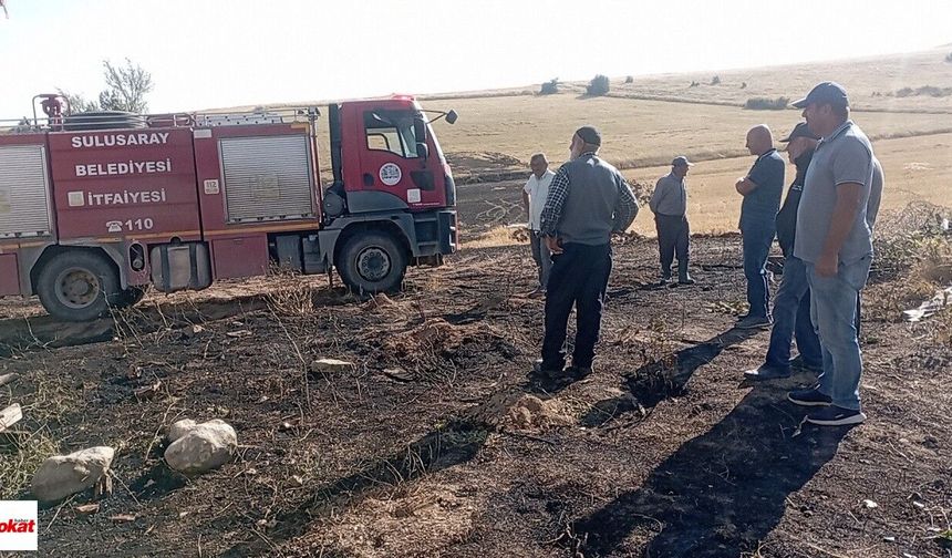 Tokat’ta Ocaklıktan Sıçrayan Kıvılcım Tarlayı Tutuşturdu