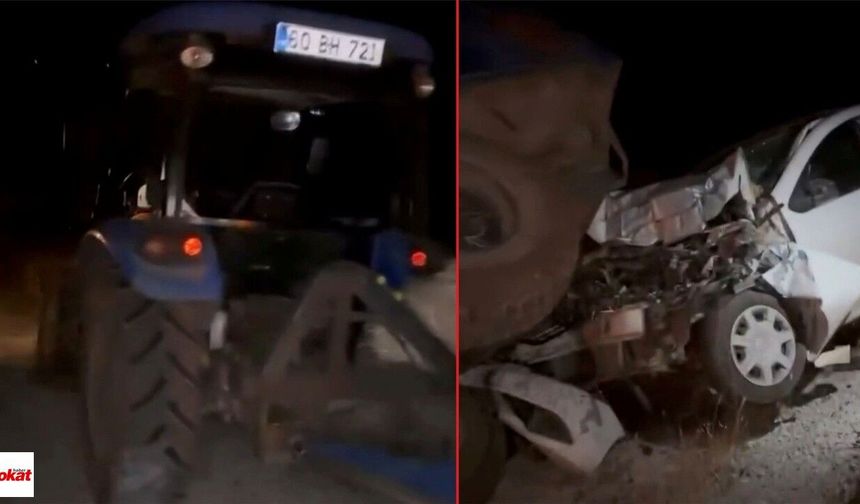 Tokat’ta Akılalmaz Kaza Zinciri! Kazayı Fark Ettirmek İsterken Otomobil Çarptı