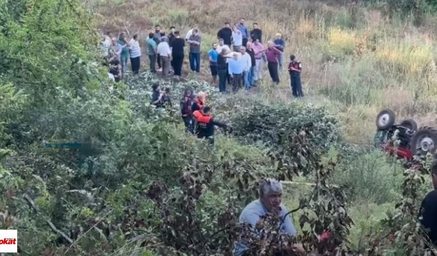 Tokat’ta Traktör 10 Metrelik Boşluğa Devrildi: 68 Yaşındaki Sürücü Kurtarılamadı