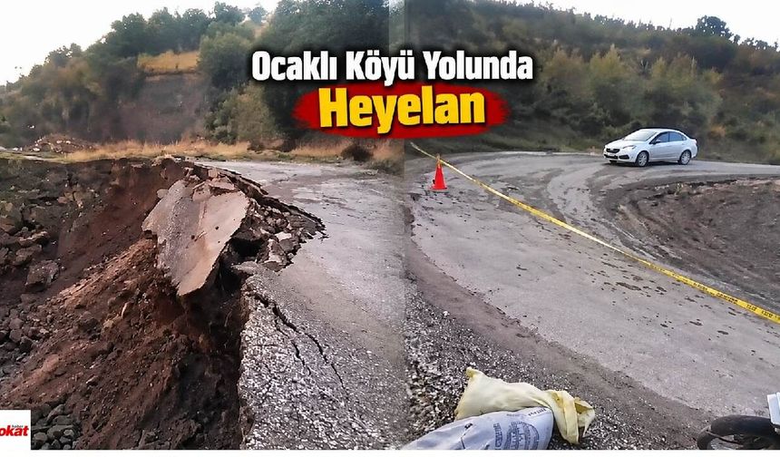 Yağmurun Ardından Bu Hale Geldi: Ocaklı Köyü Yolunda Heyelan