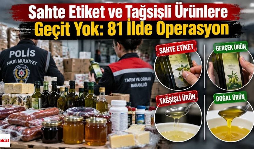 Sahte Etiket ve Tağşişli Ürünlere Geçit Yok:81 İlde Operasyon