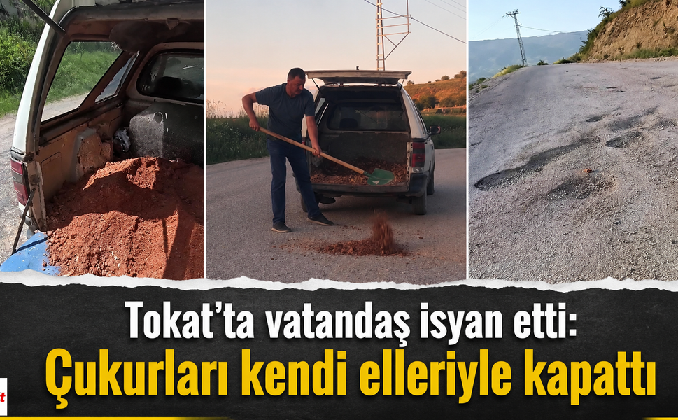 Köstebek yuvasına dönen yol için ilginç çözüm