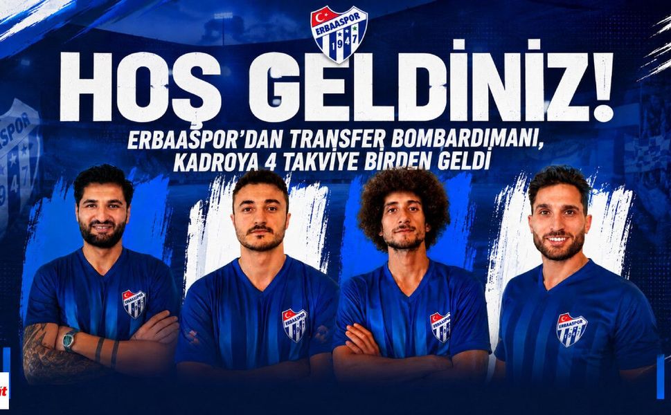 Erbaaspor'dan Transfer Bombardımanı, Kadroya 4 Takviye Birden Geldi
