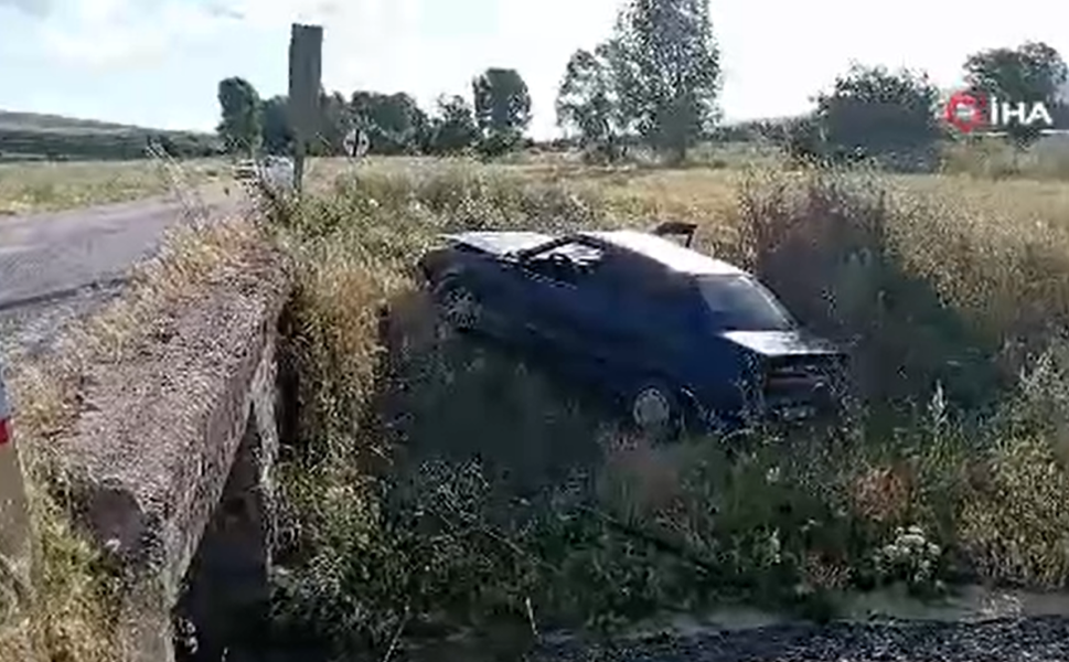 Tokat'ta Şarampole Uçan Otomobil Can Aldı