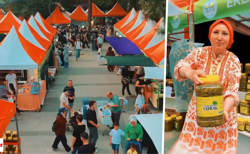 Erbaa Yaprak Festivali Renkli Görüntülerle Başladı: Yöresel Ürünler İlgi Odağı Oldu