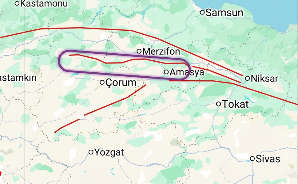 Tokat,Samsun Ve Çorum'u Etkileyebilir 6,5 Şiddetinde Deprem Üretme Potansiyeli Var