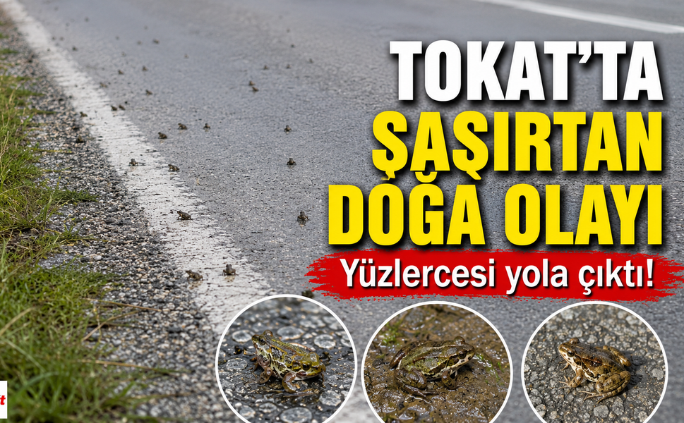Tokat'ta Şaşırtan Doğa Olayı: Bu Yolda  Yüzlercesi Ortaya Çıktı