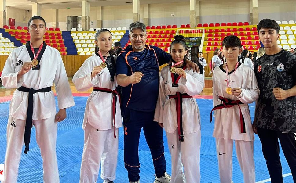 Niksar'ın Altın Çocukları Tarih Yazdı: Yücer Taekwondo'dan 4'te 4