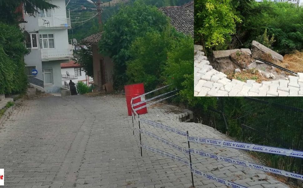 Tarihi Niksar Kalesi Yolunda Çökme! Araç ve Yayalar İçin Tehlike Oluşturuyor