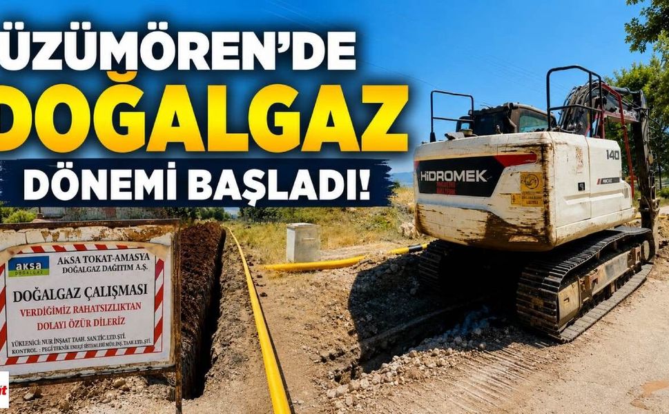 Üzümören'de Doğalgaz Dönemi Başladı! Altyapı Çalışmaları Hız Kesmeden Sürüyor