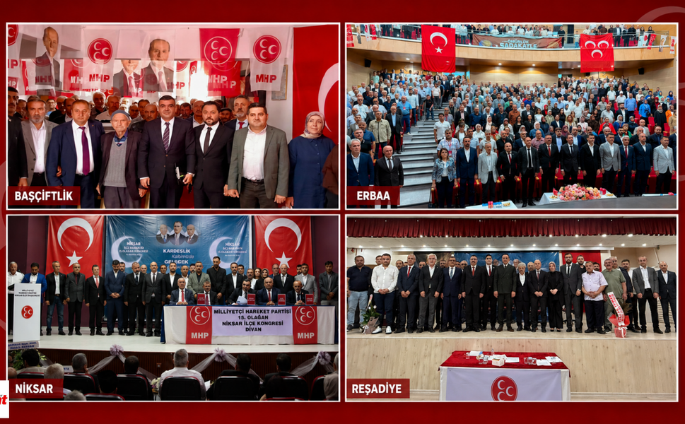 MHP, Tokat'ta 4 İlçe Kongresini Tamamladı