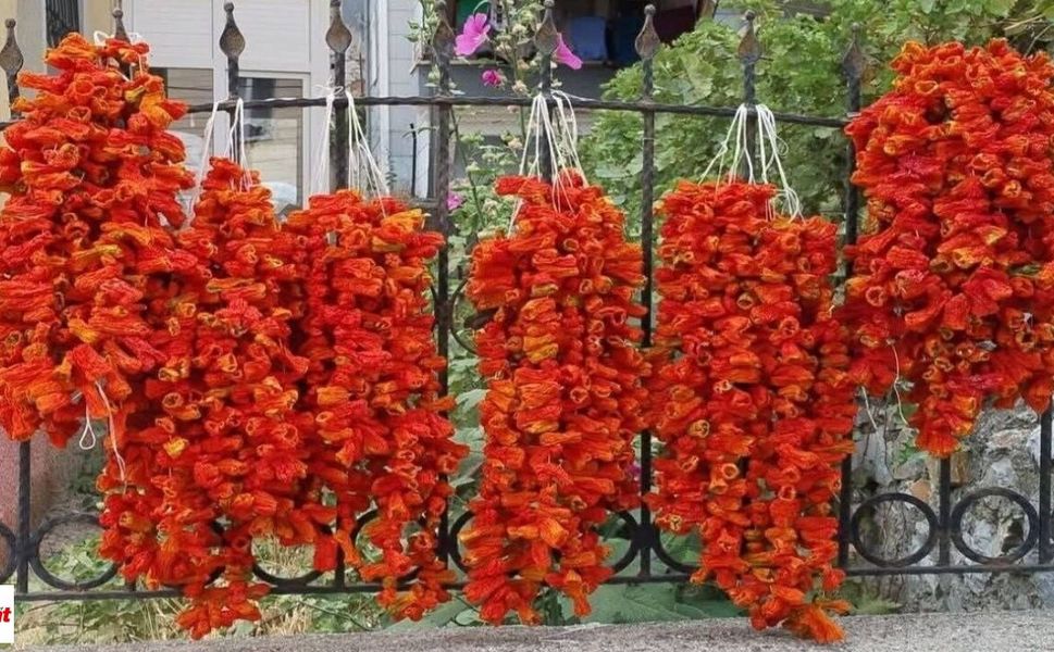 Tokat'ta her sokakta aynı manzara, balkonlar kırmızıya büründü