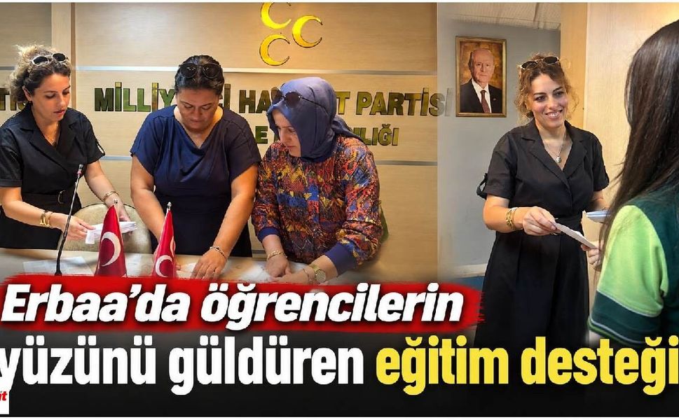 Erbaa’da öğrencilerin yüzünü güldüren eğitim desteği