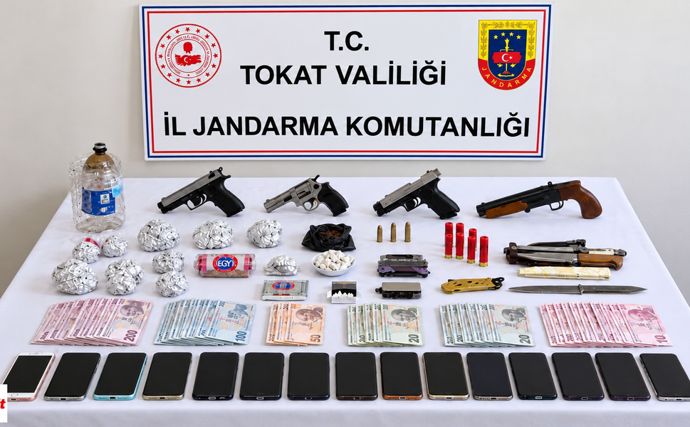 Tokat’ta 3 ilçede eş zamanlı operasyon: 20 şüpheli hakkında işlem