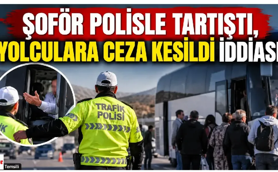 Şoför Polisle Tartıştı, Yolculara Ceza Kesildi İddiası