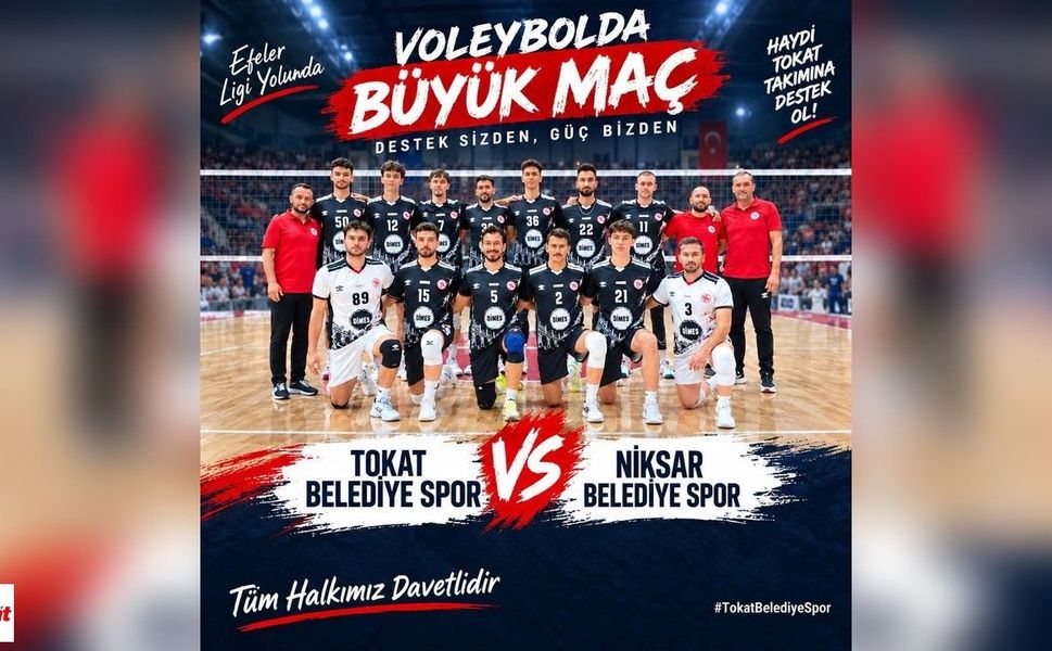 Tokat’ta voleybol heyecanı: Tokat Belediyesi, Niksar Belediyespor’u ağırlıyor