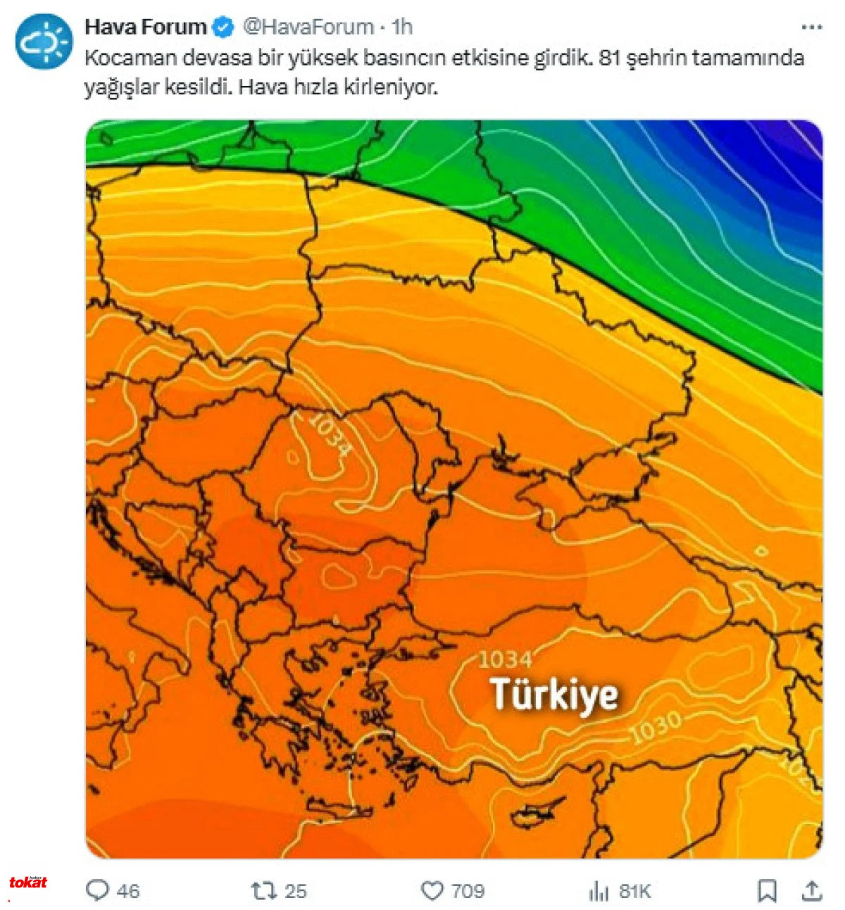 Tokat Hava Kirliliği Yüksek Basınç1