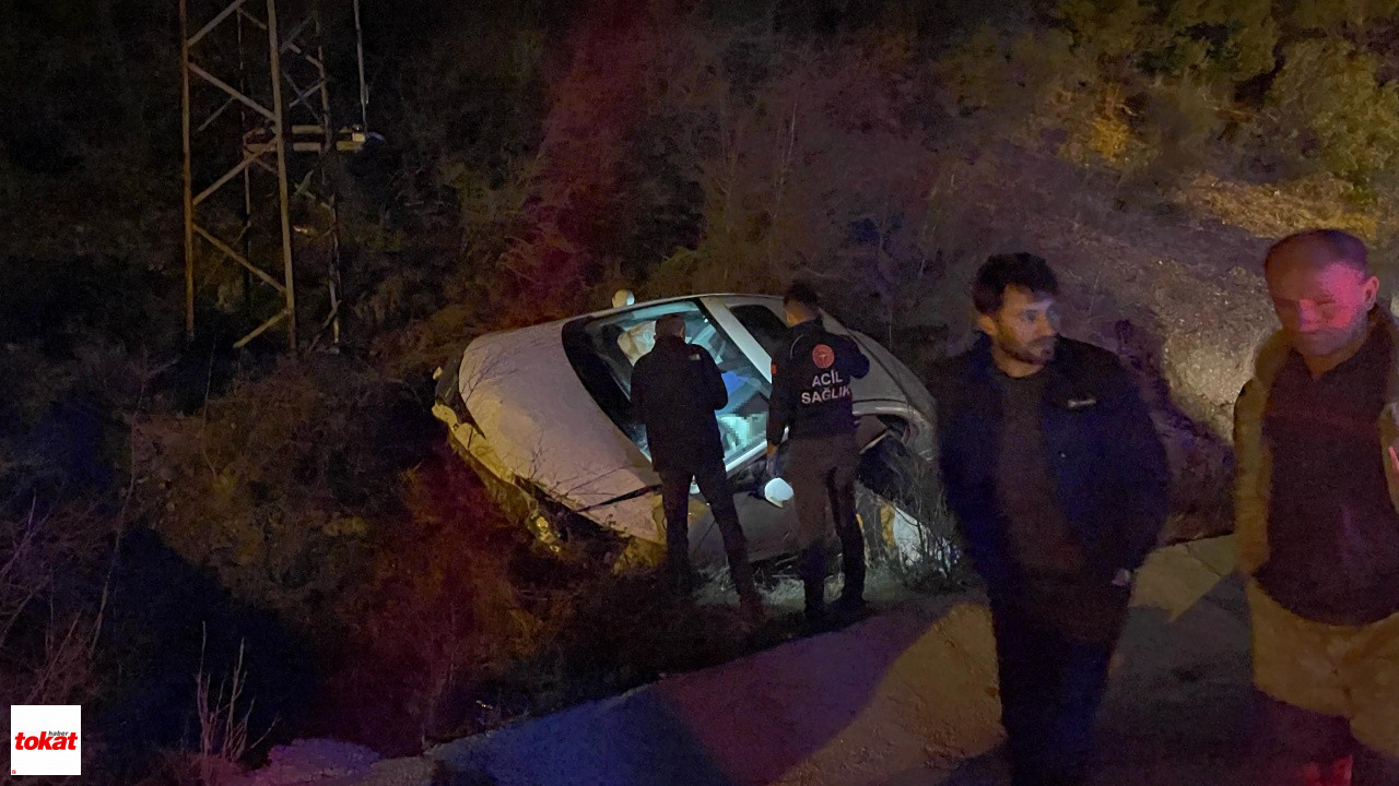Kontrolden Çıkan Otomobil Şarampole Uçtu4
