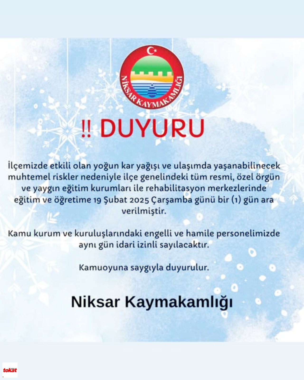 Niksar Kaymakamlığı Tokat Haber1