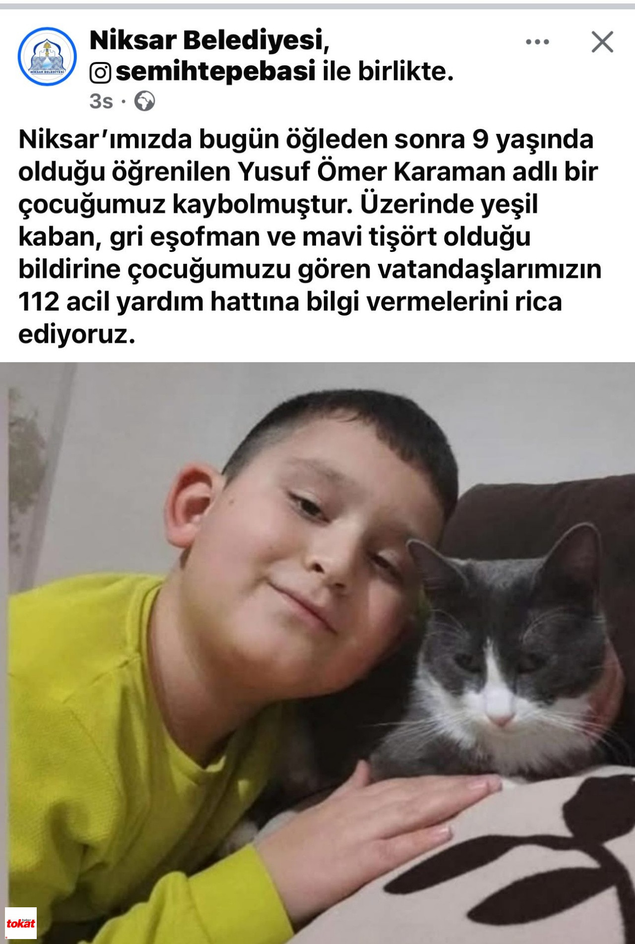 Niksar Kayıp Çocuk