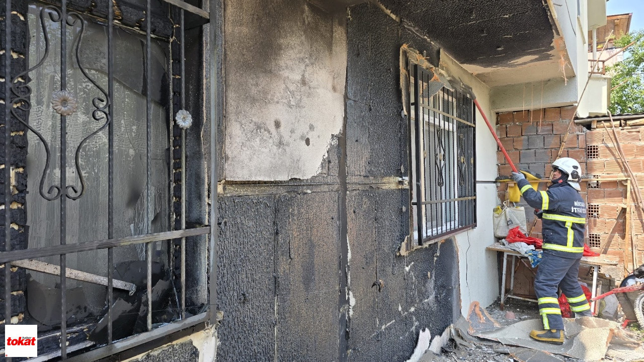 Tokat'ta Yangın Çıkan Dairede Hasar Oluştu