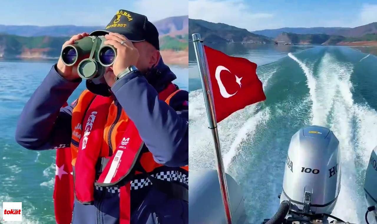 Almus Baraj Gölü’nde Jandarma Bot Timinden Huzur Devriyesi