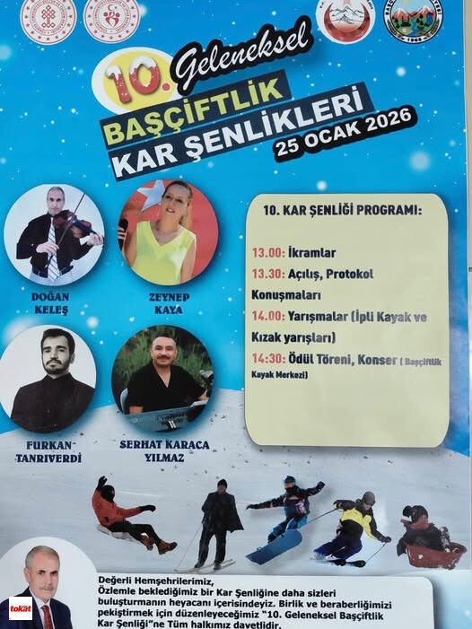 Tokat Başçiftlik’te Kar Coşkusu Zirve Yapacak!