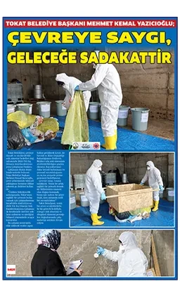 Tokat Belediyesi çevre temizliği projesi