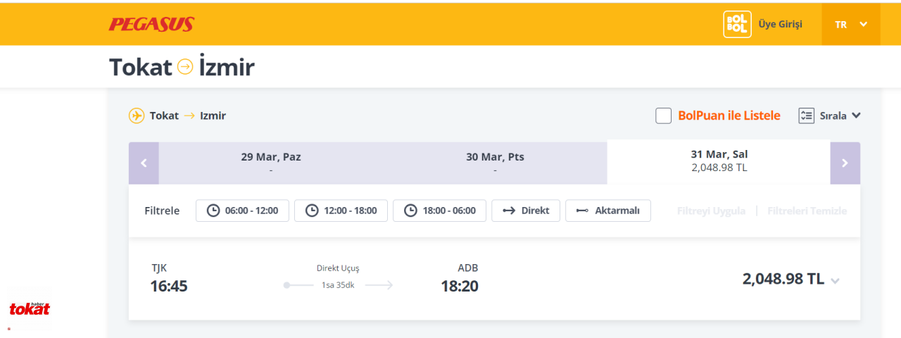 pegasus tokat